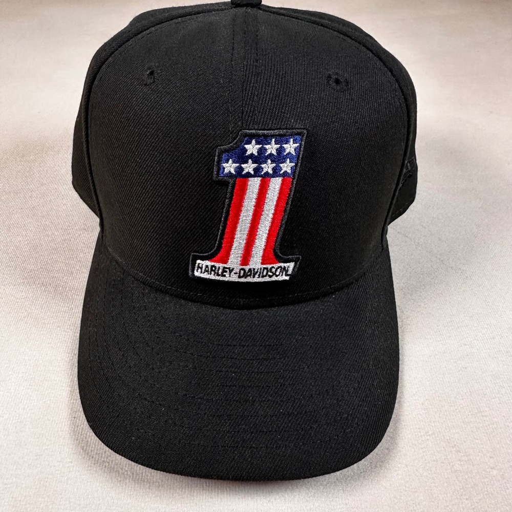 Harley-Davidson Hat Mens 7 5/8 New Era 59FIFTY #1 Logo Fitted Cap Black 2XL